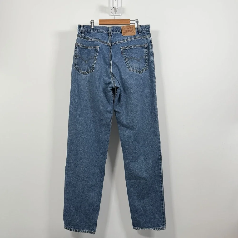 Vintage Levis 550 Jeans Mens 36x36 Blue Relaxed Fit Made in USA Y2K 90s